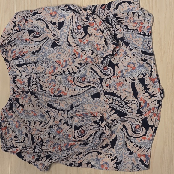 Chaps Paisley Floral Peasant Flowy Top 2X - Picture 5 of 7